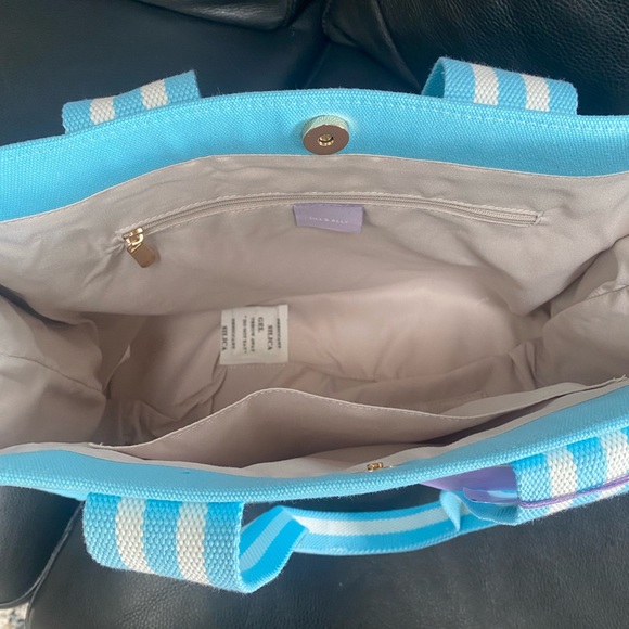 NWT Jill & Ally gorgeous canvas tote. Beautiful shade of light blue - Picture 5 of 12